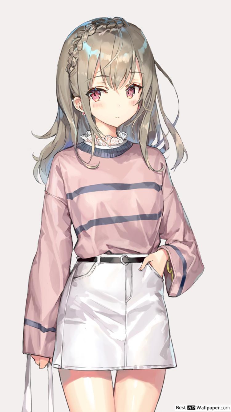 750x1334 Sorority Girl cute anime HD wallpaper download