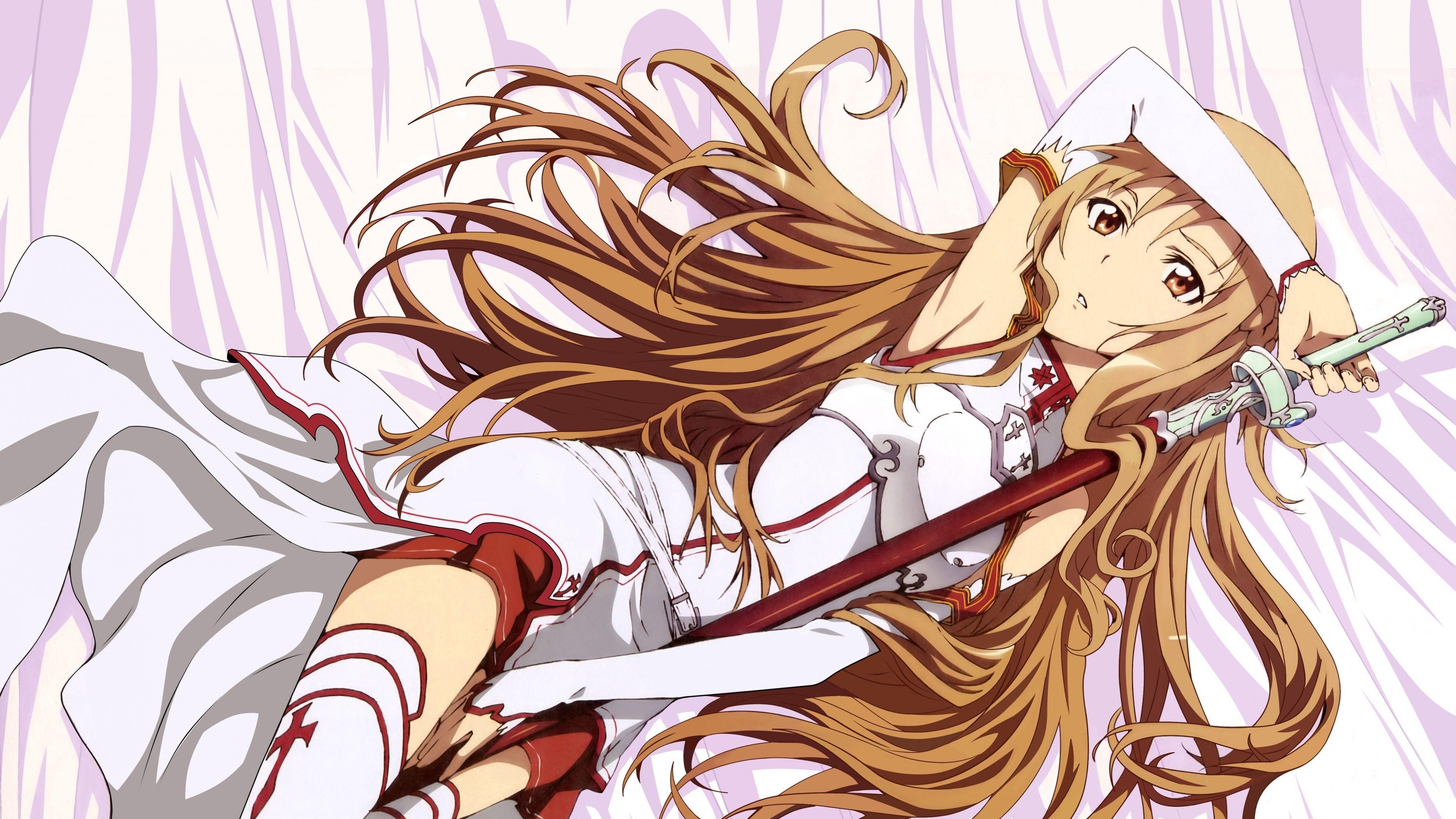 3840x2160 Asuna Yuuki Sword Art Online Anime Wallpaper