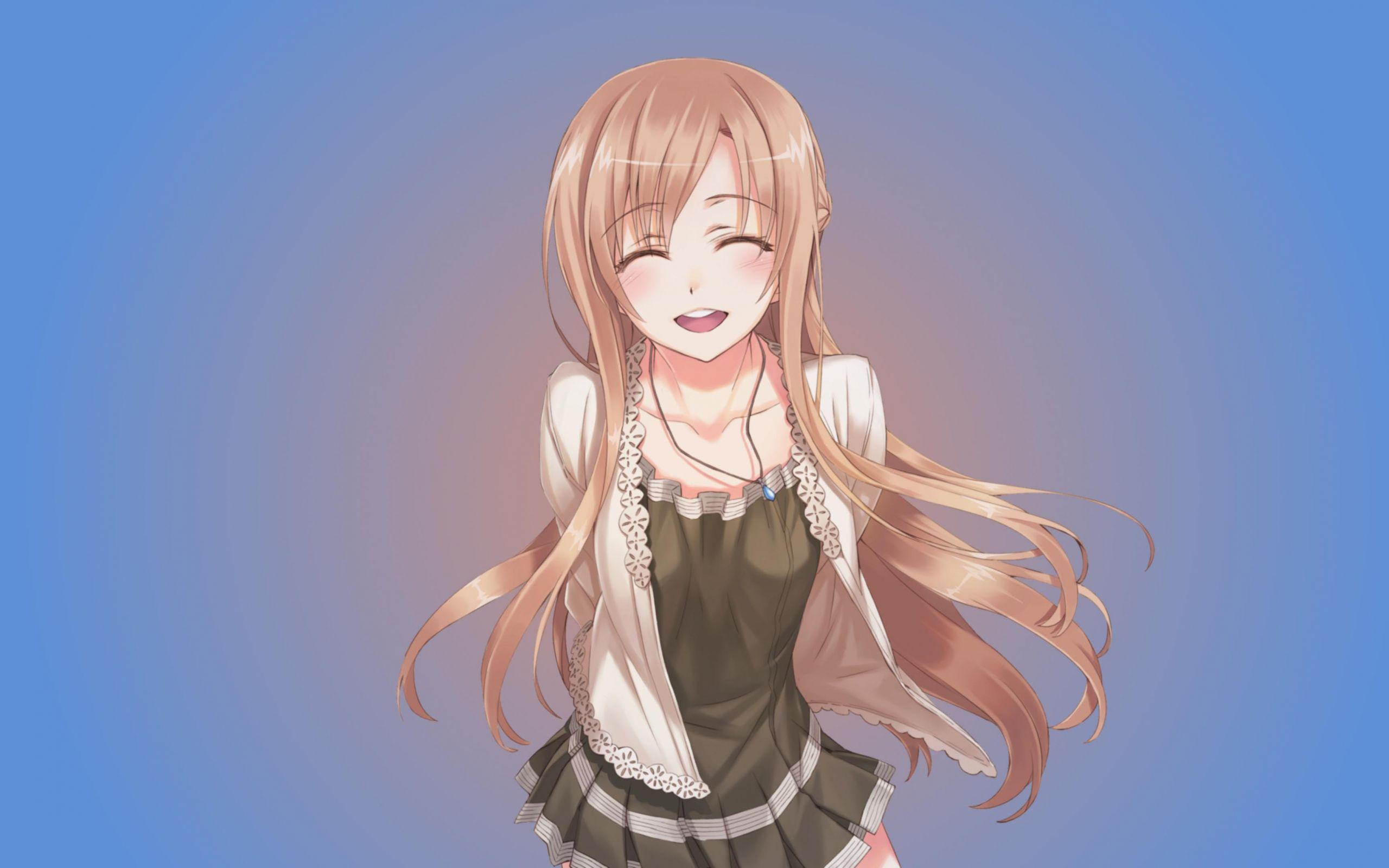 2560x1600 Download 2560x1600 wallpaper blonde, cute anime girl, sao, sword