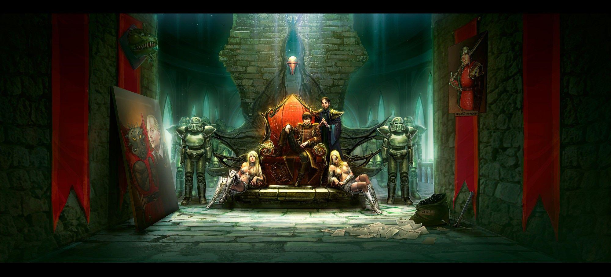 king throne art