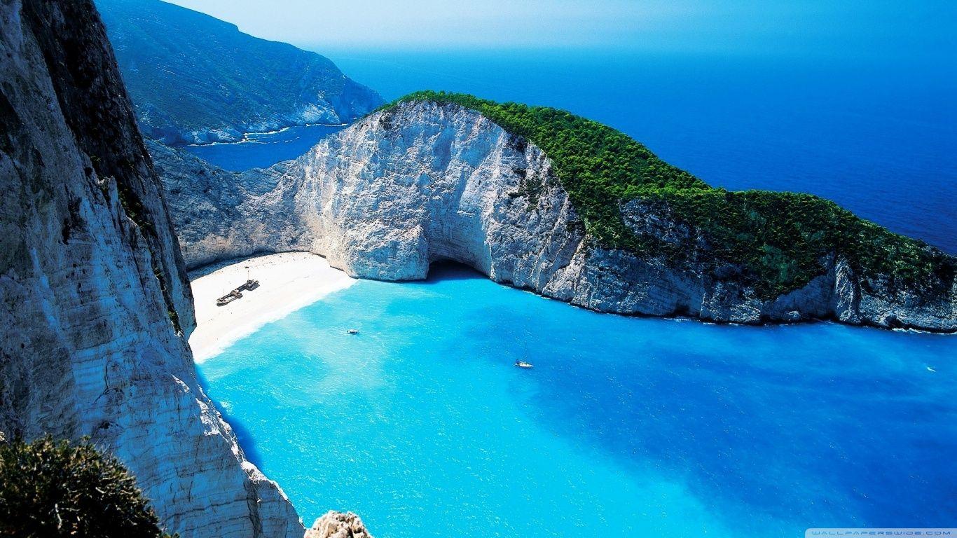 1366x768 Navagio Bay, Greece Ultra HD Desktop Background Wallpaper for 4K