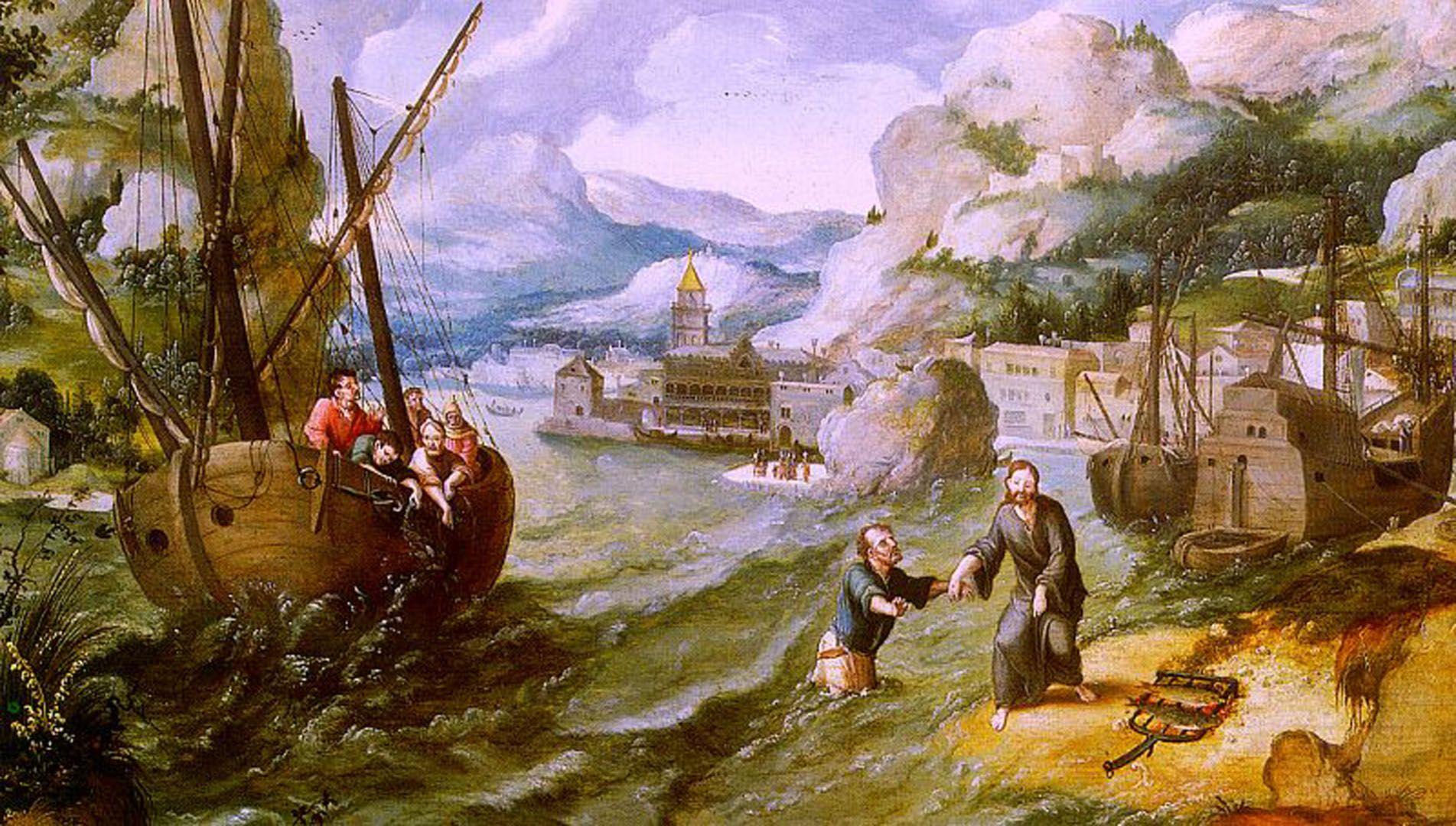1903x1080 Christ With St Peter And The Disciples On The Sea Of Galilee