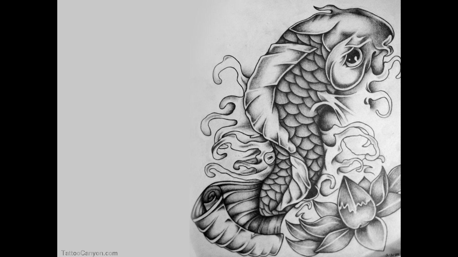 1920x1080 Koi Fish Tattoo Wallpaper HD