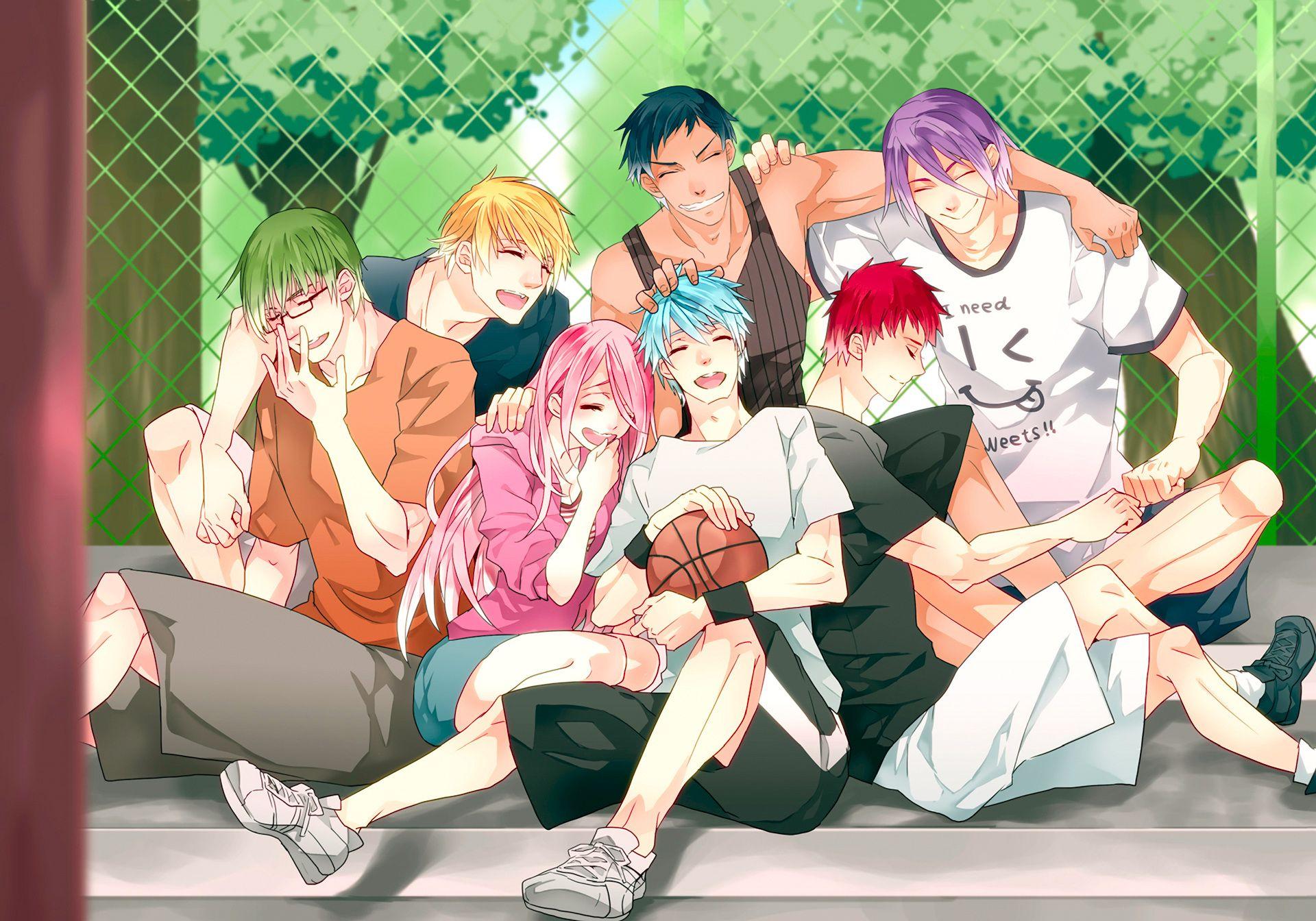 1920x1344 aomine daiki, momoi satsuki, kuroko no basket, basketball