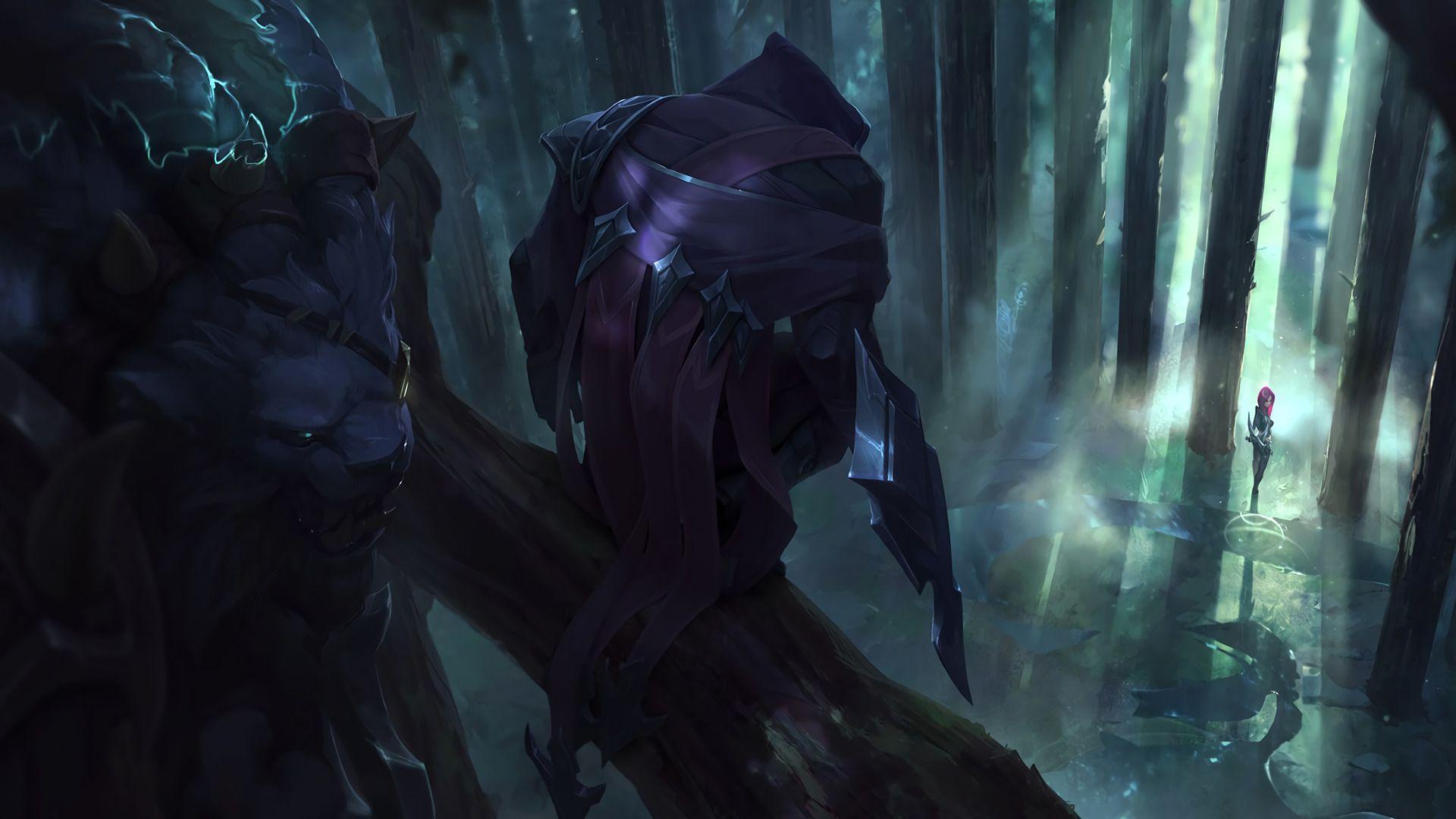 1920x1080 Rengar, Talon (League of Legends), League of Legends, Forest