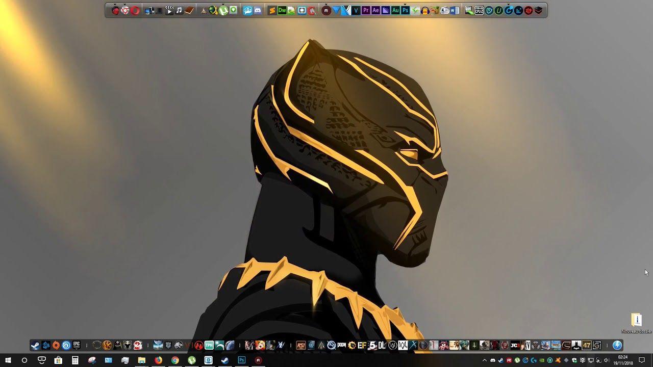 1280x720 4K Wallpaper Engine Panther : Dark Gold