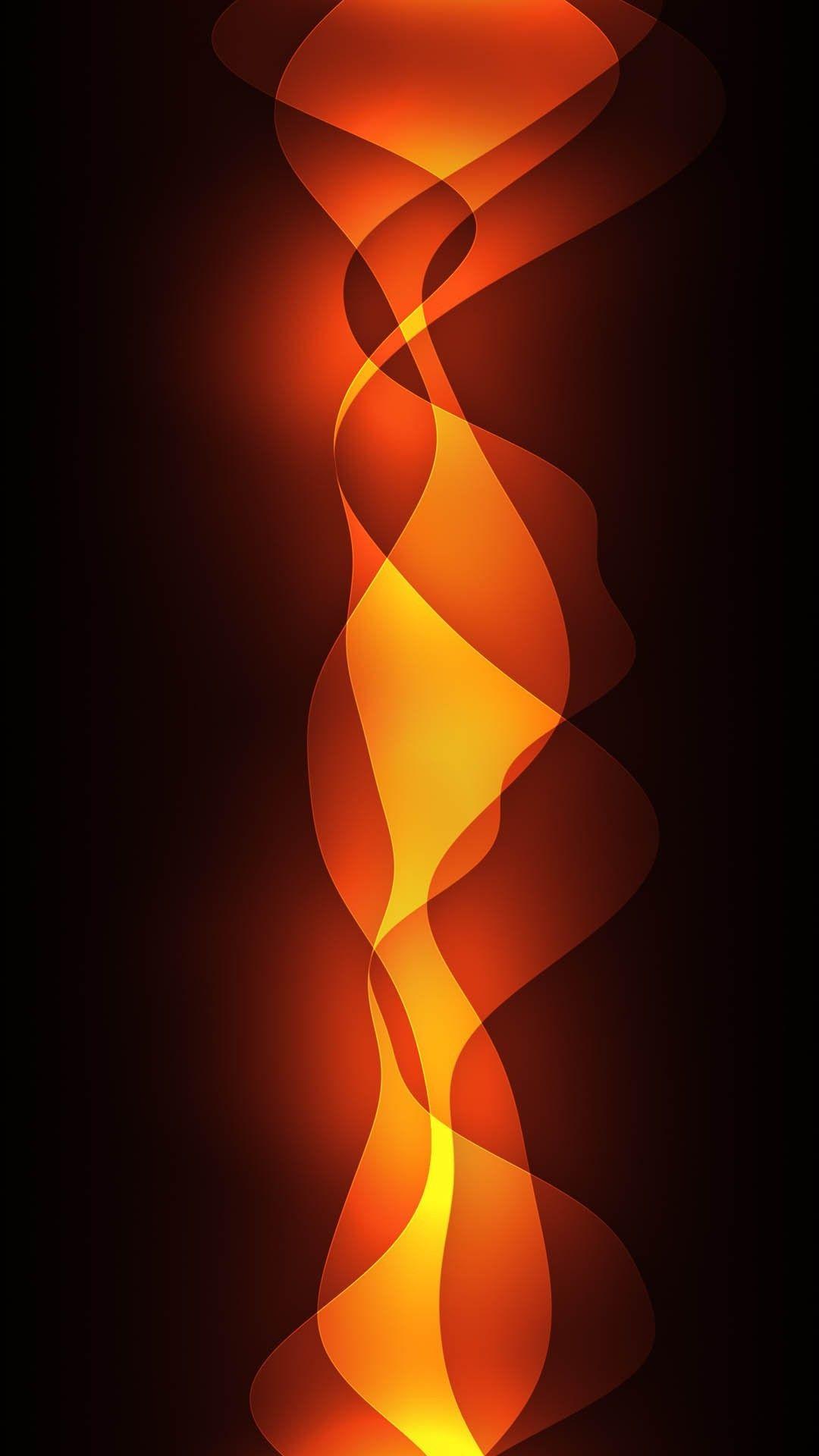 1080x1920 Abstract Black And Orange Wallpaper