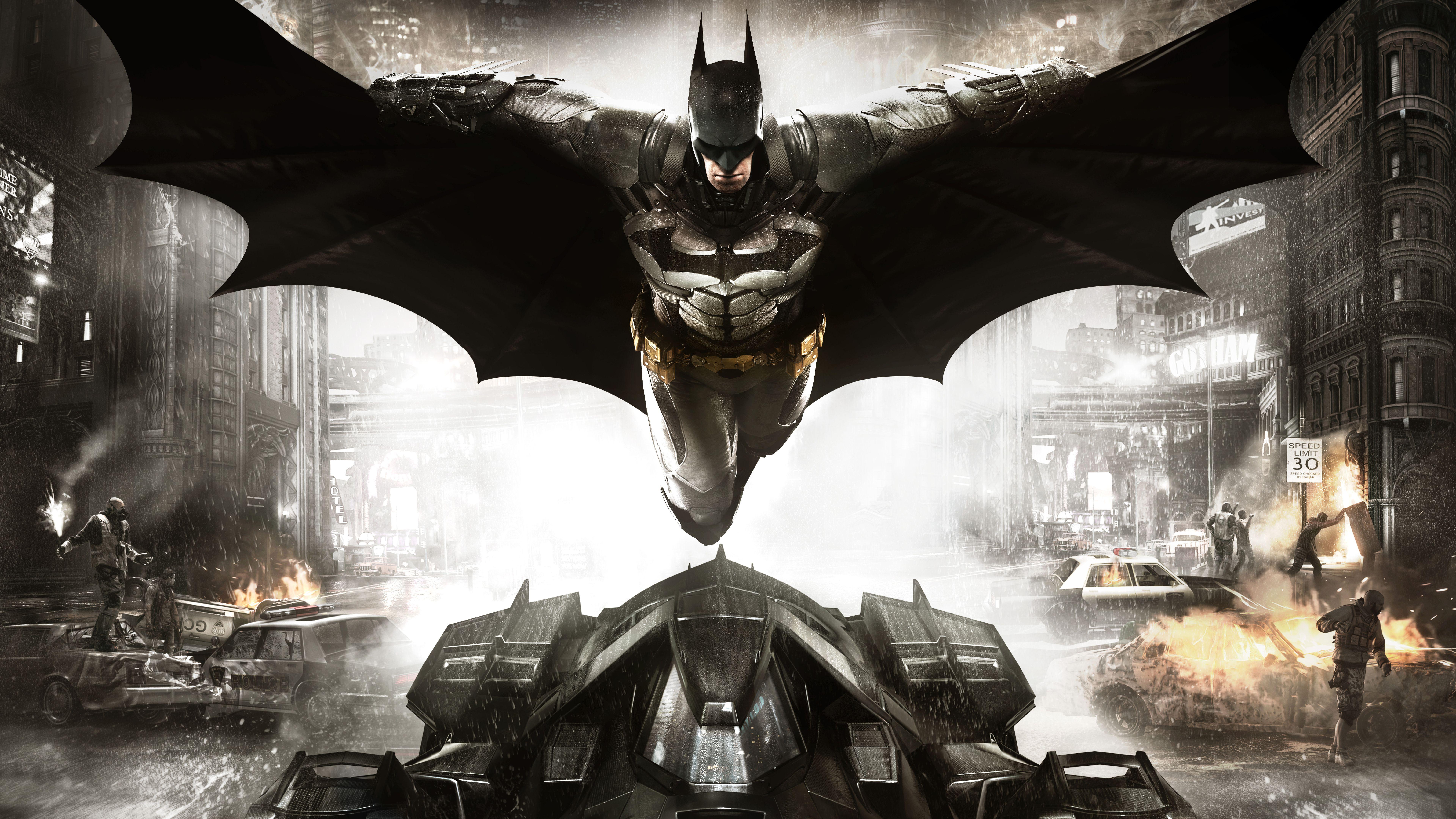 7680x4320 Batman Arkham Knight Key Art 8k 8k HD 4k Wallpaper