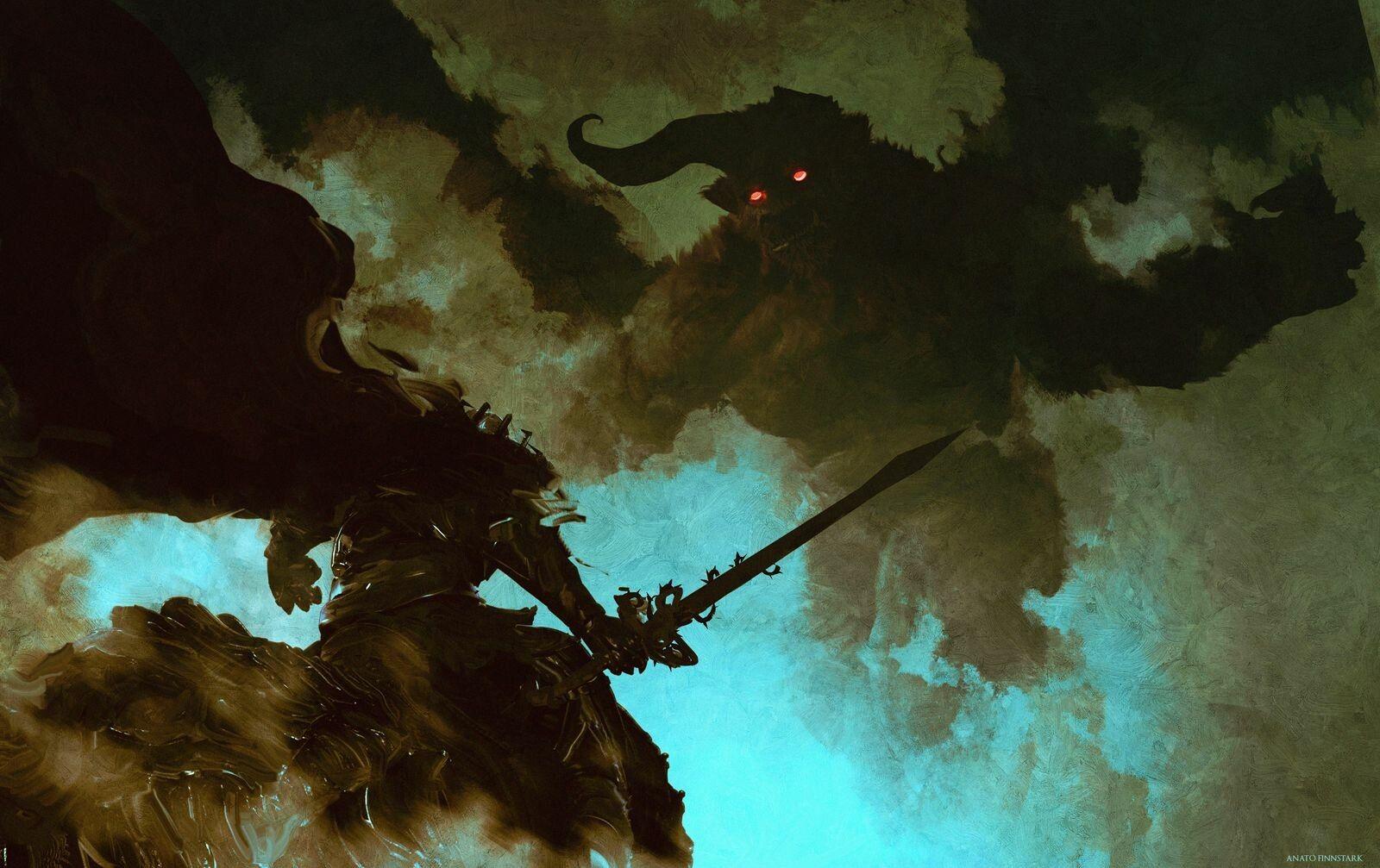1600x1007 Nosferatu Zodd Vs The Skull Knight Art