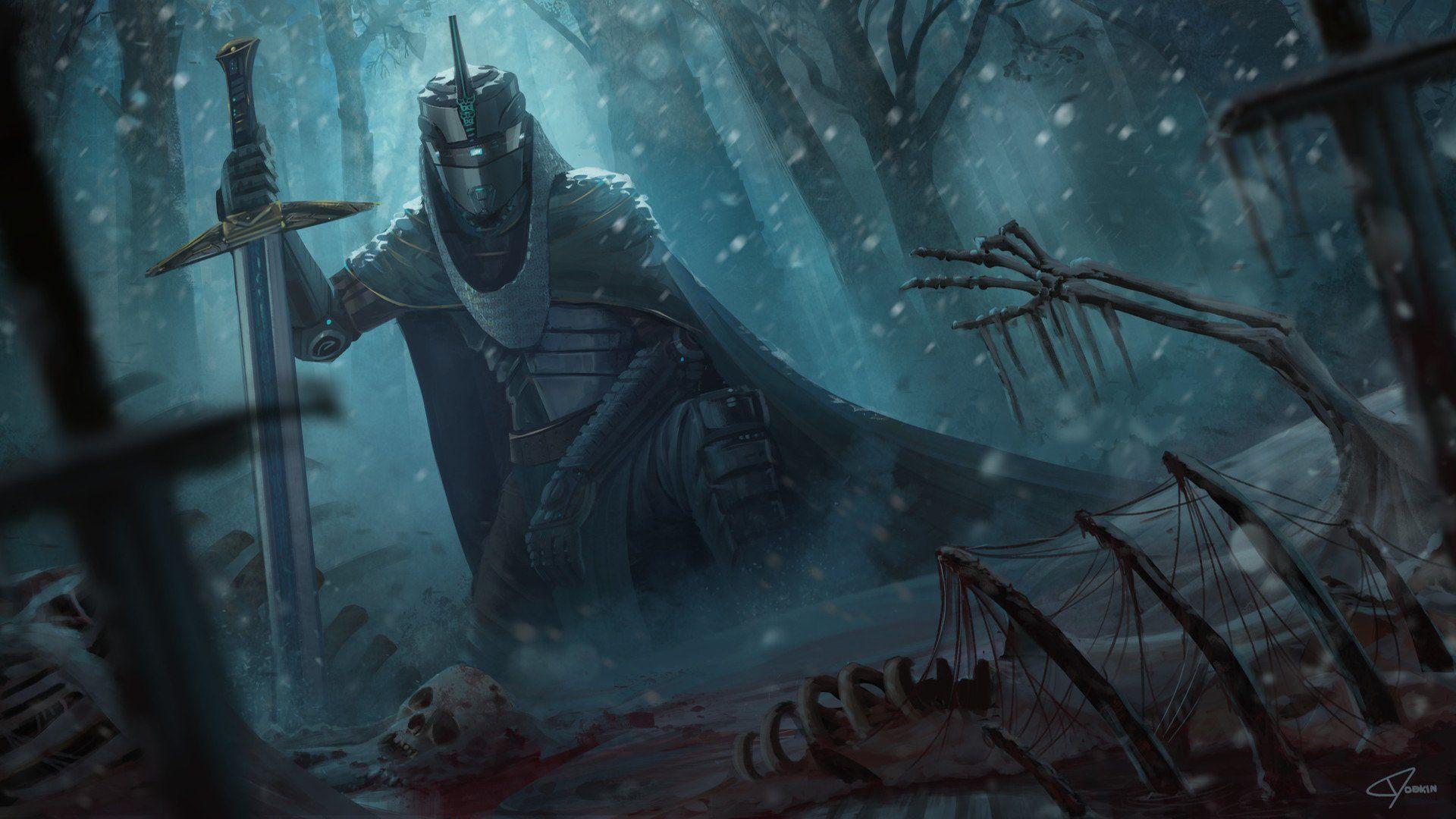 1920x1080 Monster Hunting Space Knight HD Wallpaper. Background Image