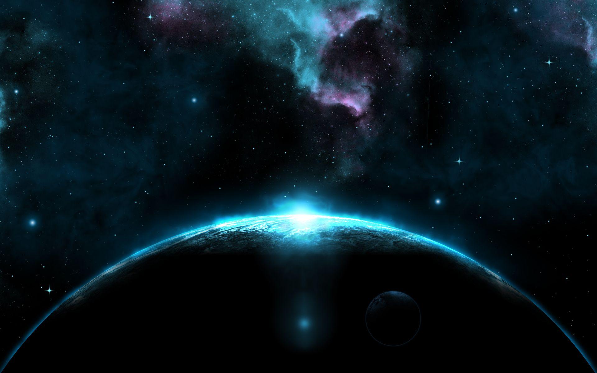 1920x1200 Free download Giant Dark Blue Planet HD Wallpaper [1920x1200]