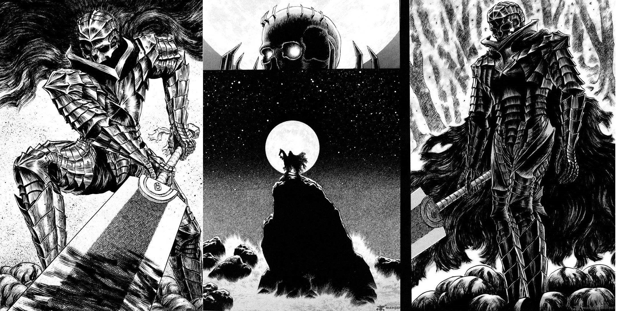 2164x1092 Berserk gatts skull knight wallpaperx1092