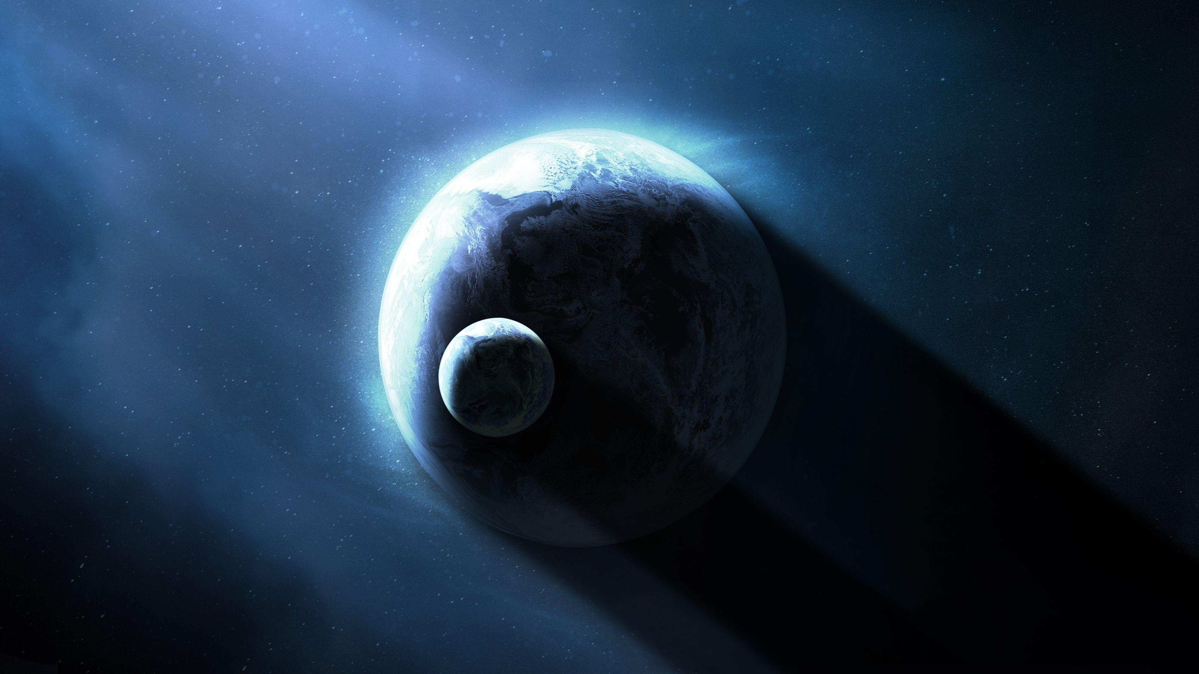 3840x2160 4K Blue Planet Wallpaper HD