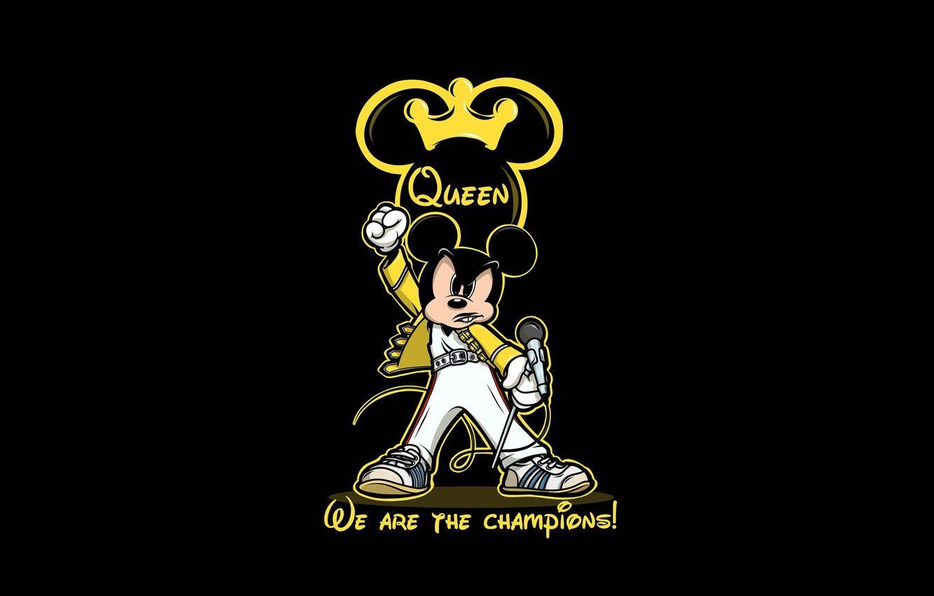 1332x850 Wallpaper Figure, Background, Rock, Art, Rock, Queen, Mickey Mouse