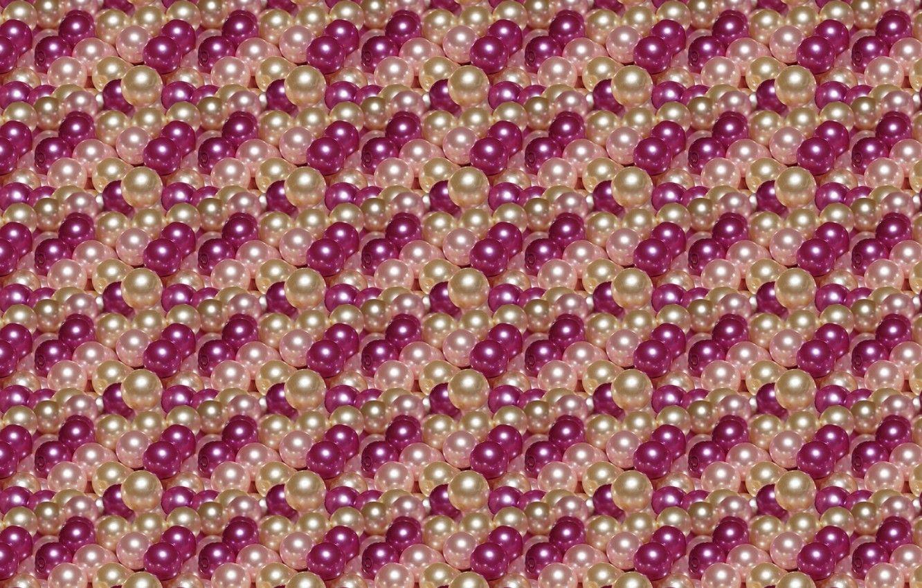 1332x850 Wallpaper white, balls, pink, Wallpaper, pearl, decoration
