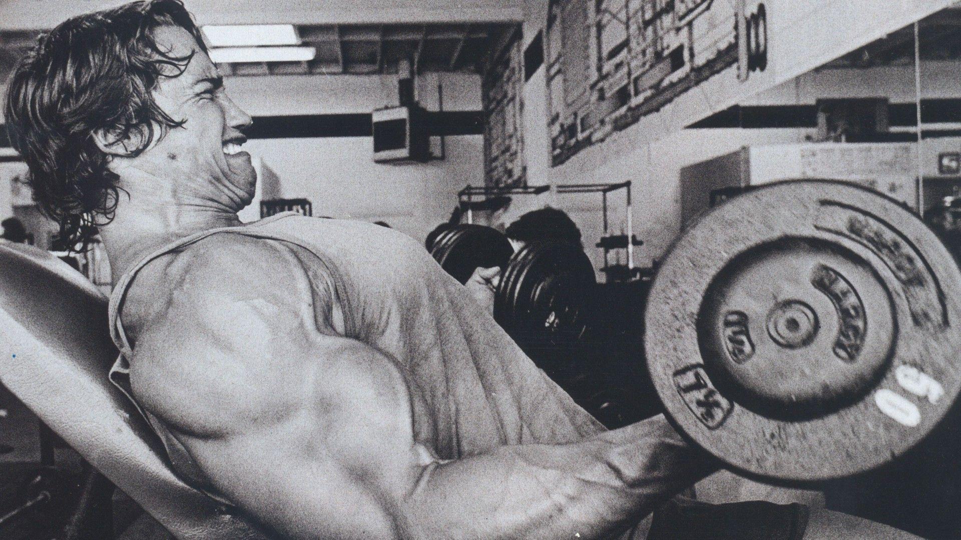 1920x1080 black and white, gym, Arnold Schwarzenegger, muscles, weight lifting, strong wallpaper