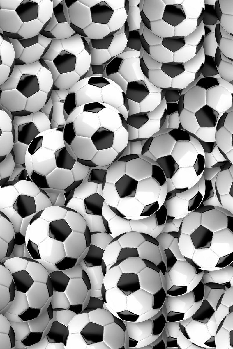 800x1200 Download wallpaper 800x1200 soccer balls, football, texture, many