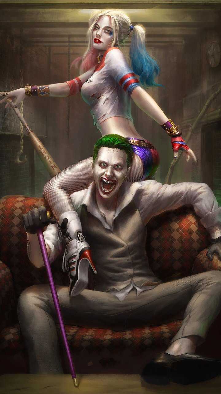 720x1280 Harley With Joker HD Wallpaper (720x1280)
