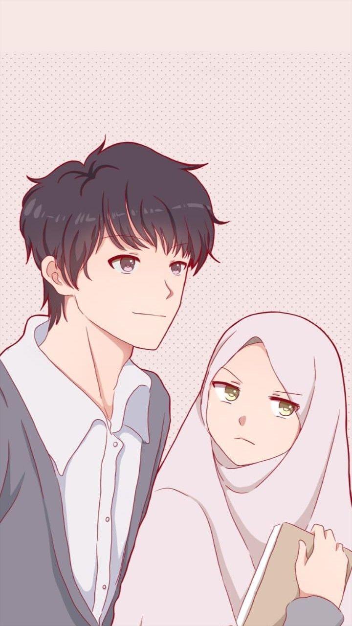 720x1280 Muslim Anime Couple Wallpaper
