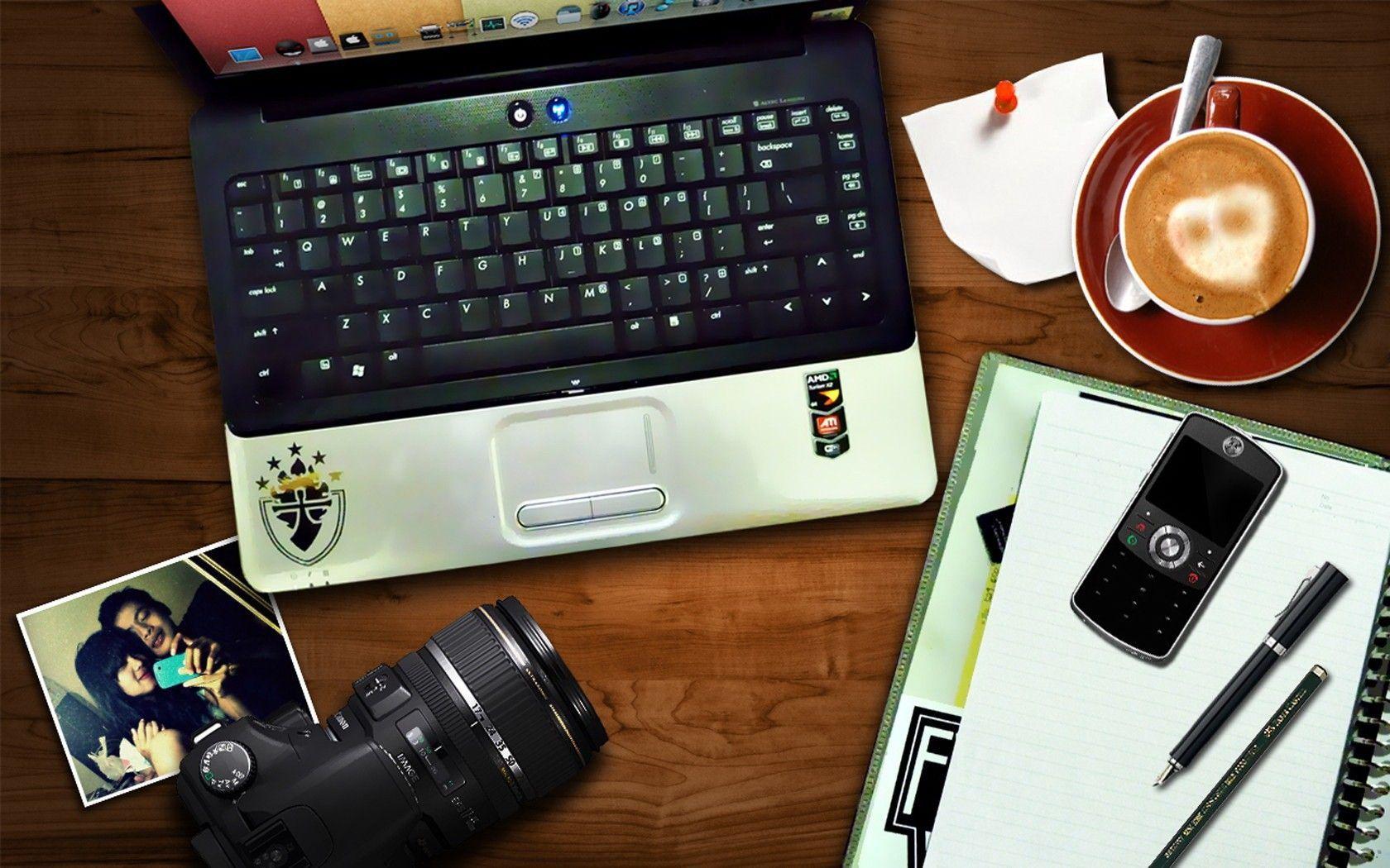 1680x1050 technology, #camera, #cellphone, #coffee, #phone, #laptop