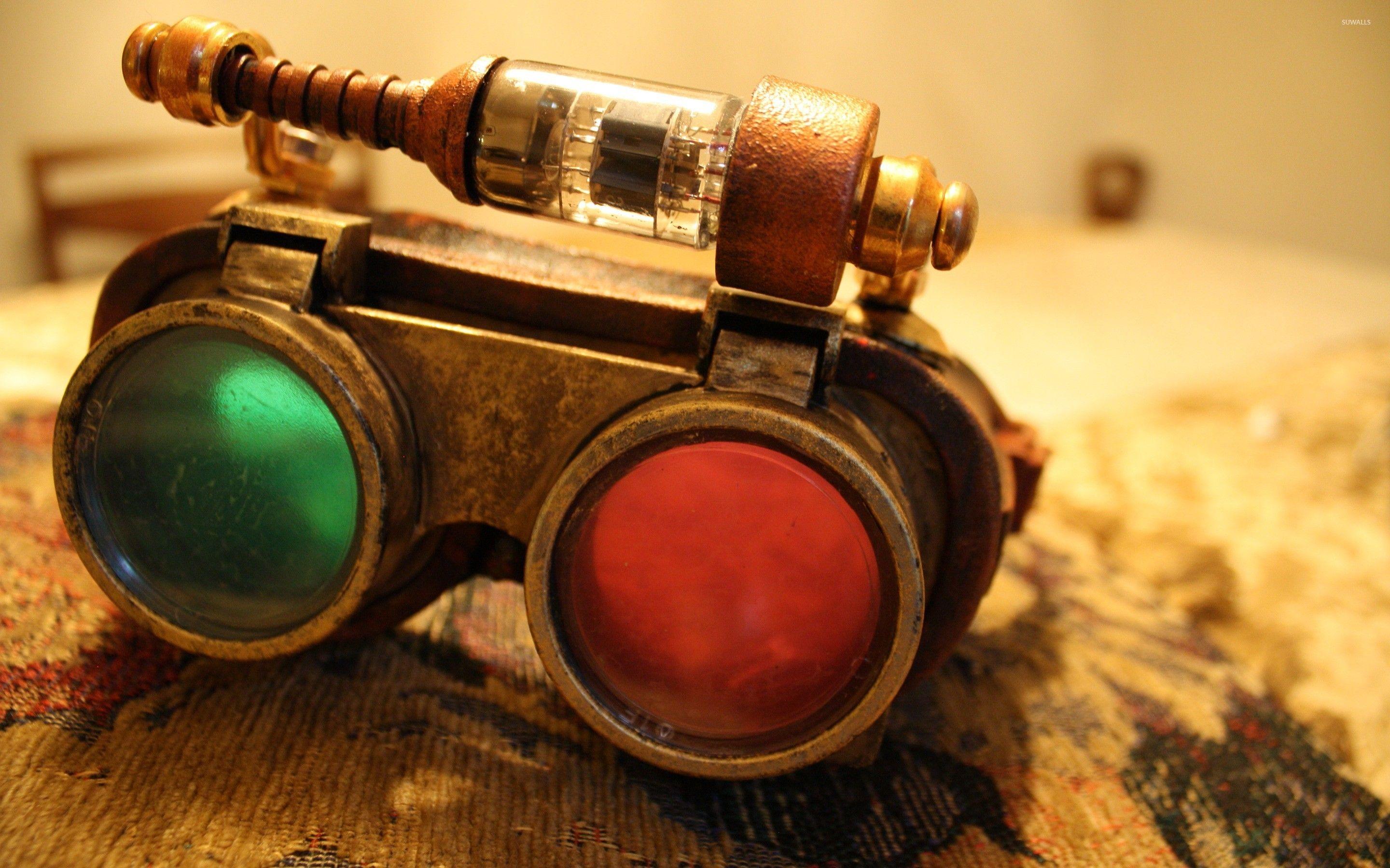 2880x1800 Steampunk 3D glasses wallpaper wallpaper