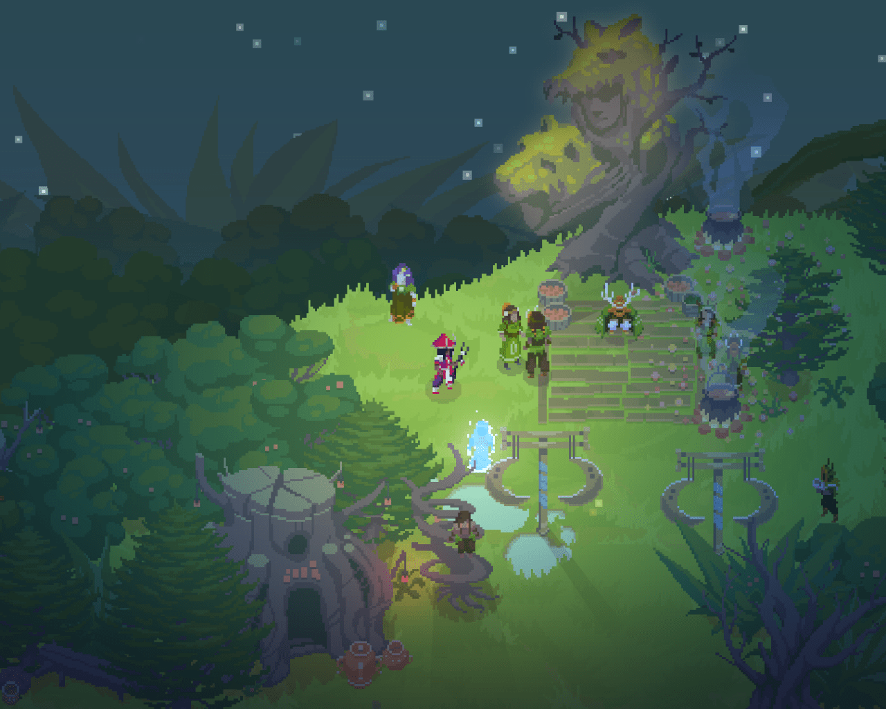 1280x1024 Download 1280x1024 Moon Hunters, Pixel Art Wallpaper
