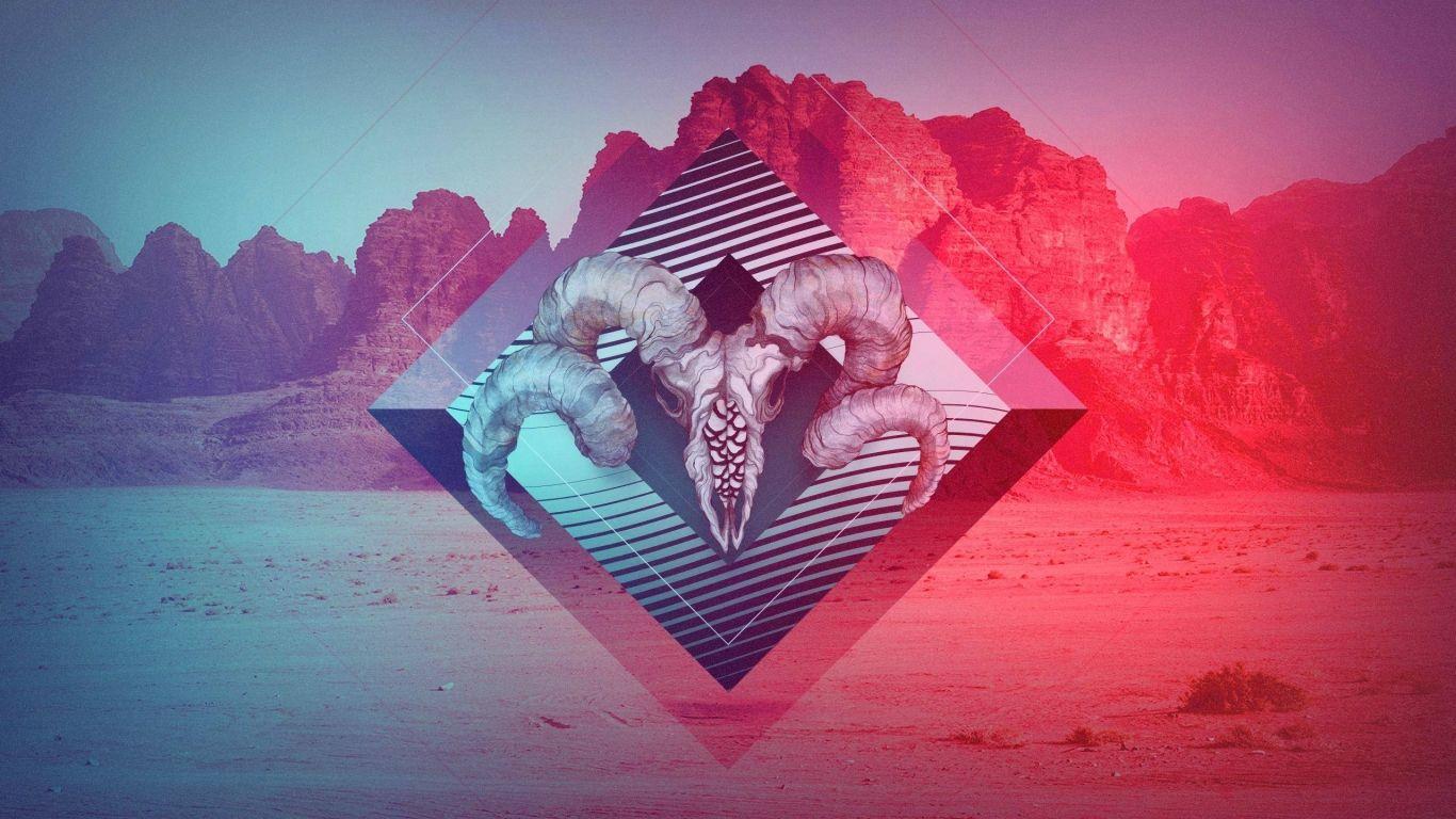 1366x768 Hipster Art Wallpaperx768