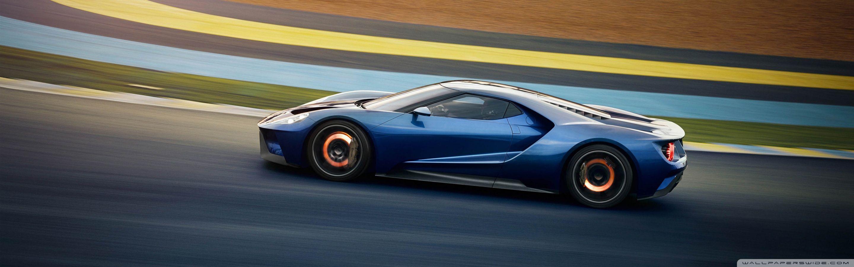 2880x900 Ford GT Ultra HD Desktop Background Wallpaper