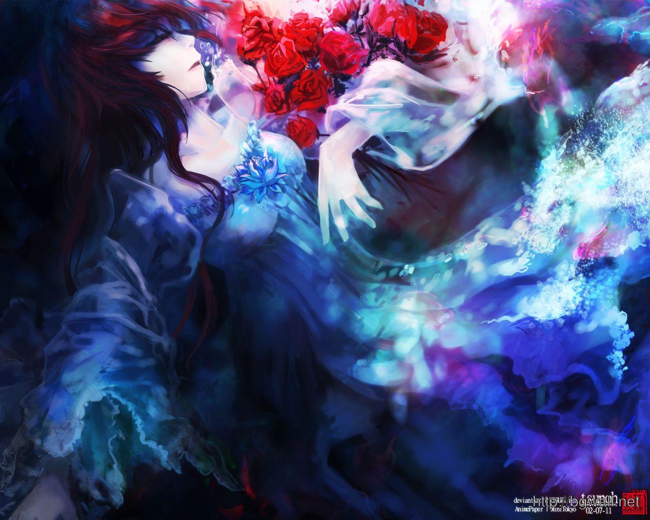 1280x1024 Anime Wallpaper Original Art Drowning Dream 1280 X 1024