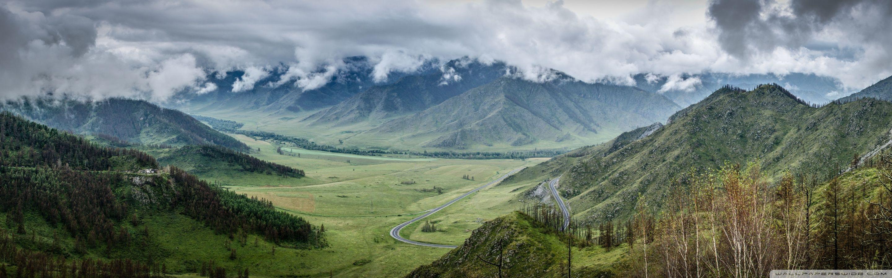 2880x900 Altai Mountains, Russia Ultra HD Desktop Background Wallpaper