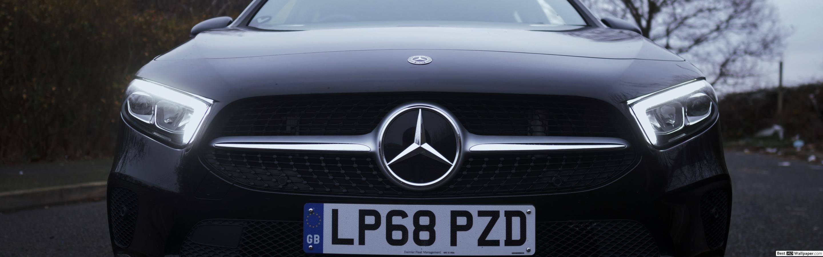 2880x900 Black Mercedes Benz Car HD Wallpaper Download