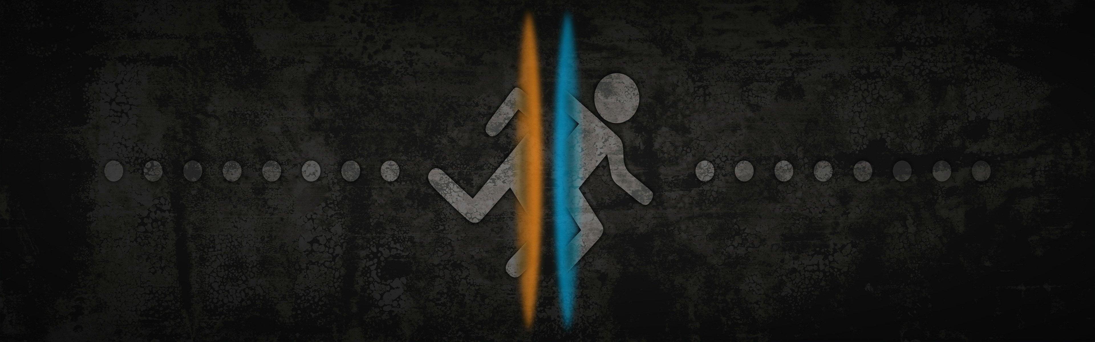 3840x1200 Dual monitor Portal wallpaper (3840x1200)