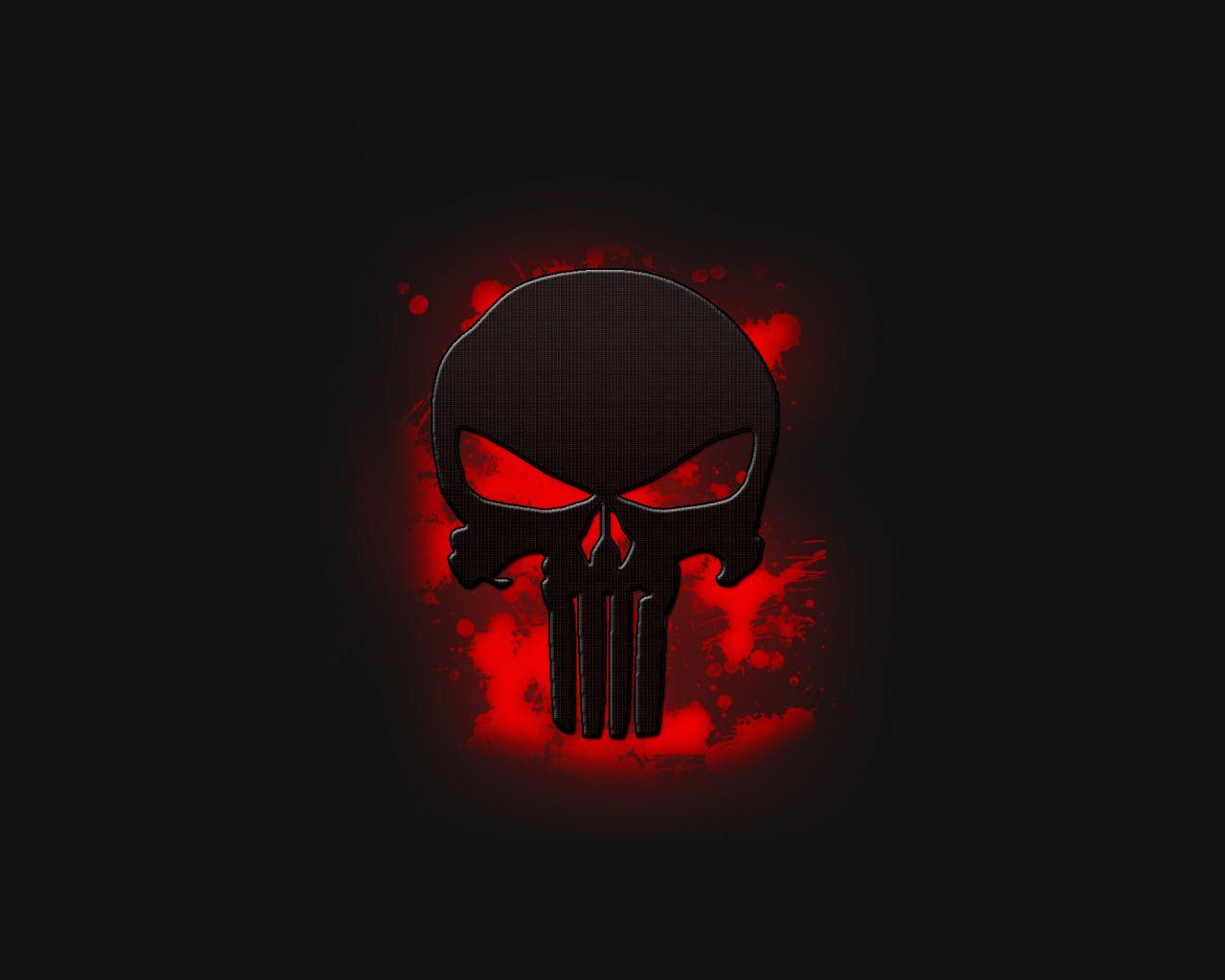 1280x1024 Download The Punisher, skull, logo, dark, art wallpaper, 1280x1024