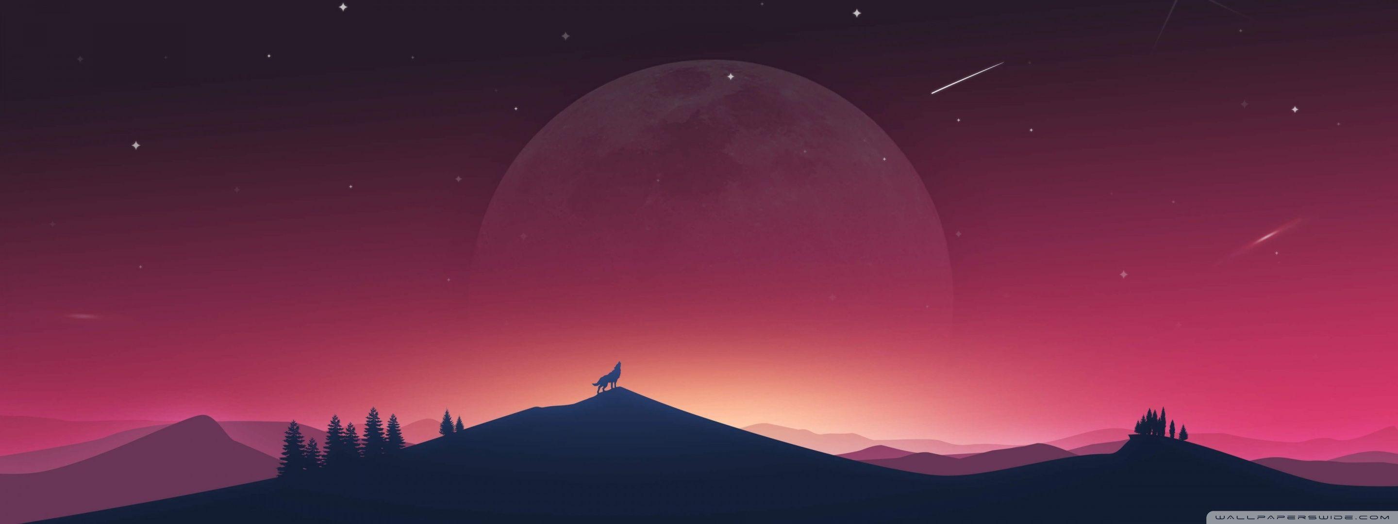 2880x1080 Wolf Ultra HD Desktop Background Wallpaper for 4K UHD TV