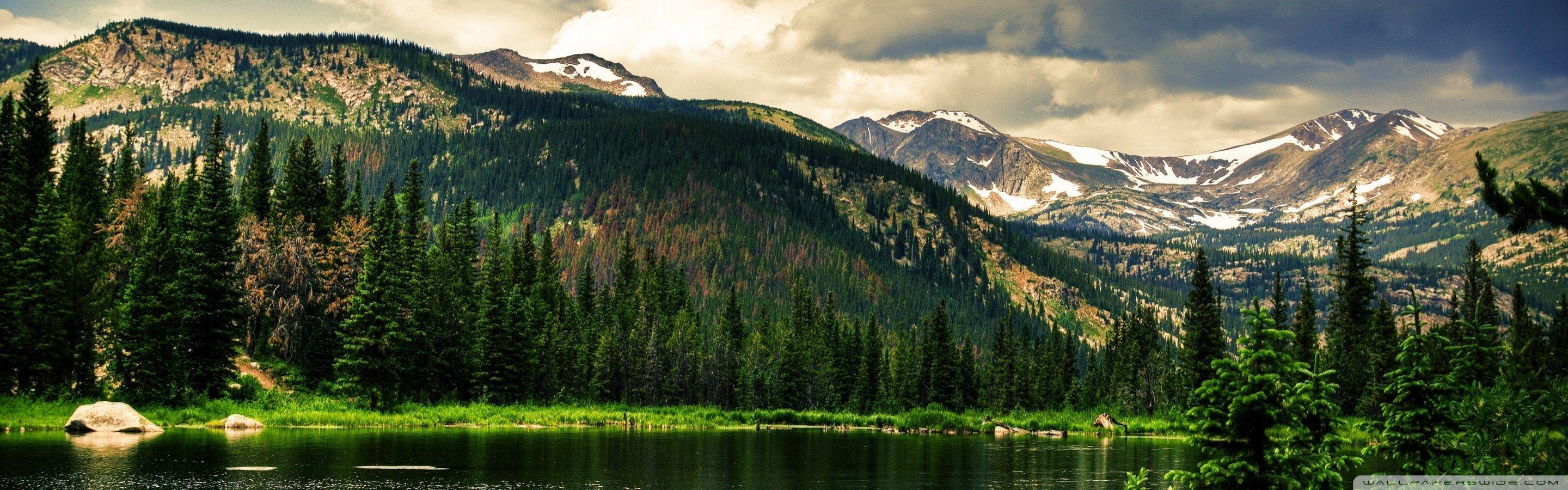 2880x900 Mountains Valley Ultra HD Desktop Background Wallpaper for 4K UHD