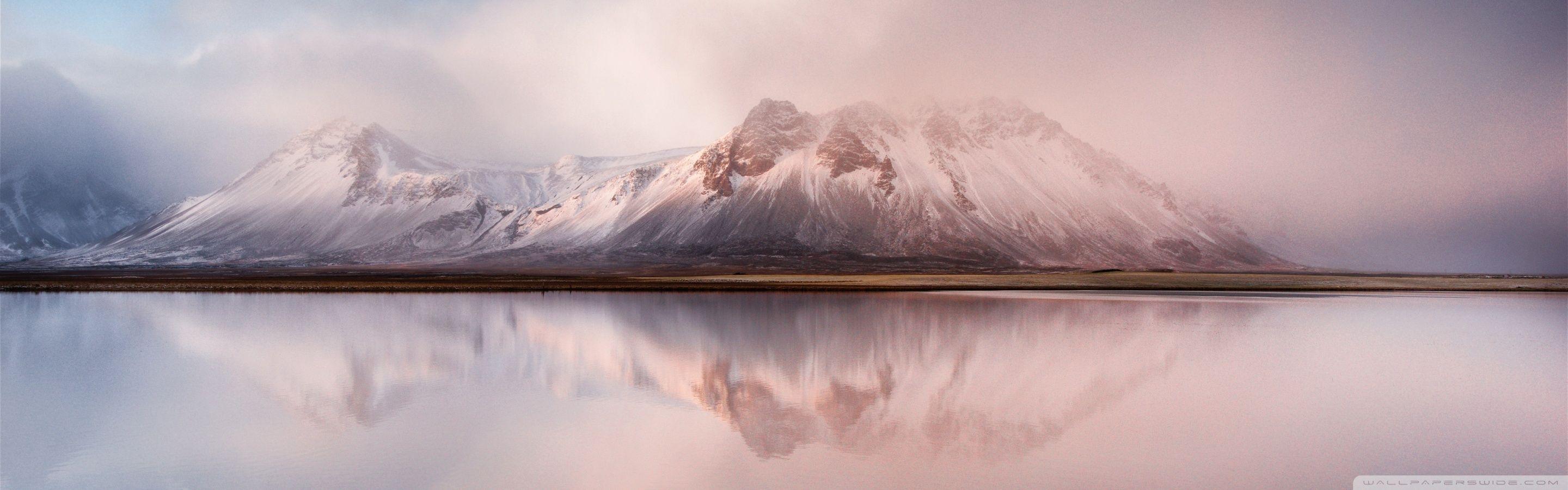 2880x900 Beautiful Icelandic Mountains Wallpaper. The Soccer Walls