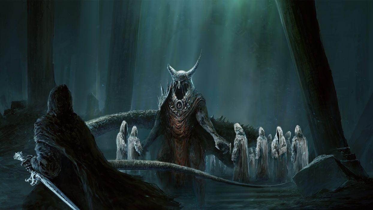 1244x700 Undead underworld Lord dark demon warrior fantasy occult sword