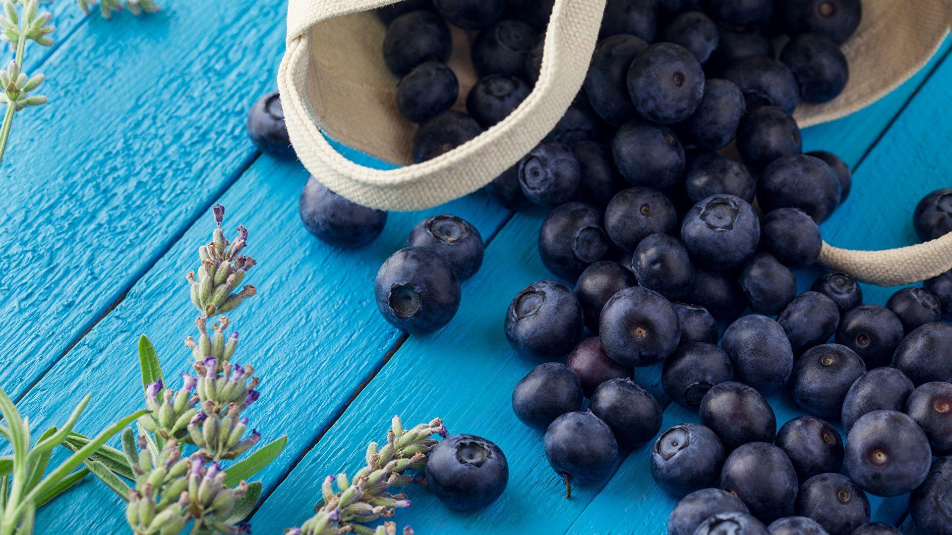 1920x1080 Picture Blueberries Food Berry Closeup boards 1920x1080