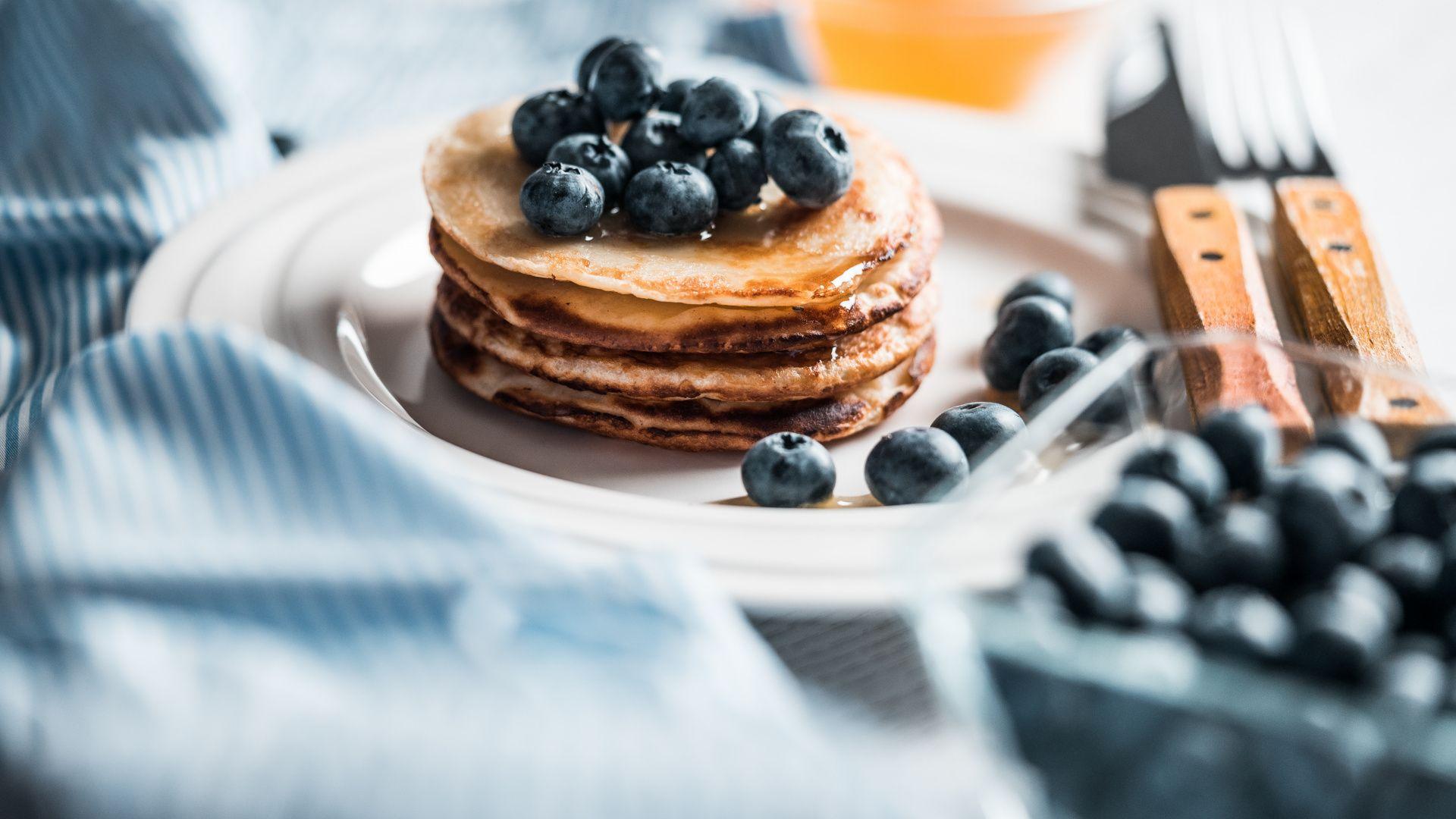 1920x1080 Download Pancake, blueberries, fruits, food wallpaper, 1920x1080