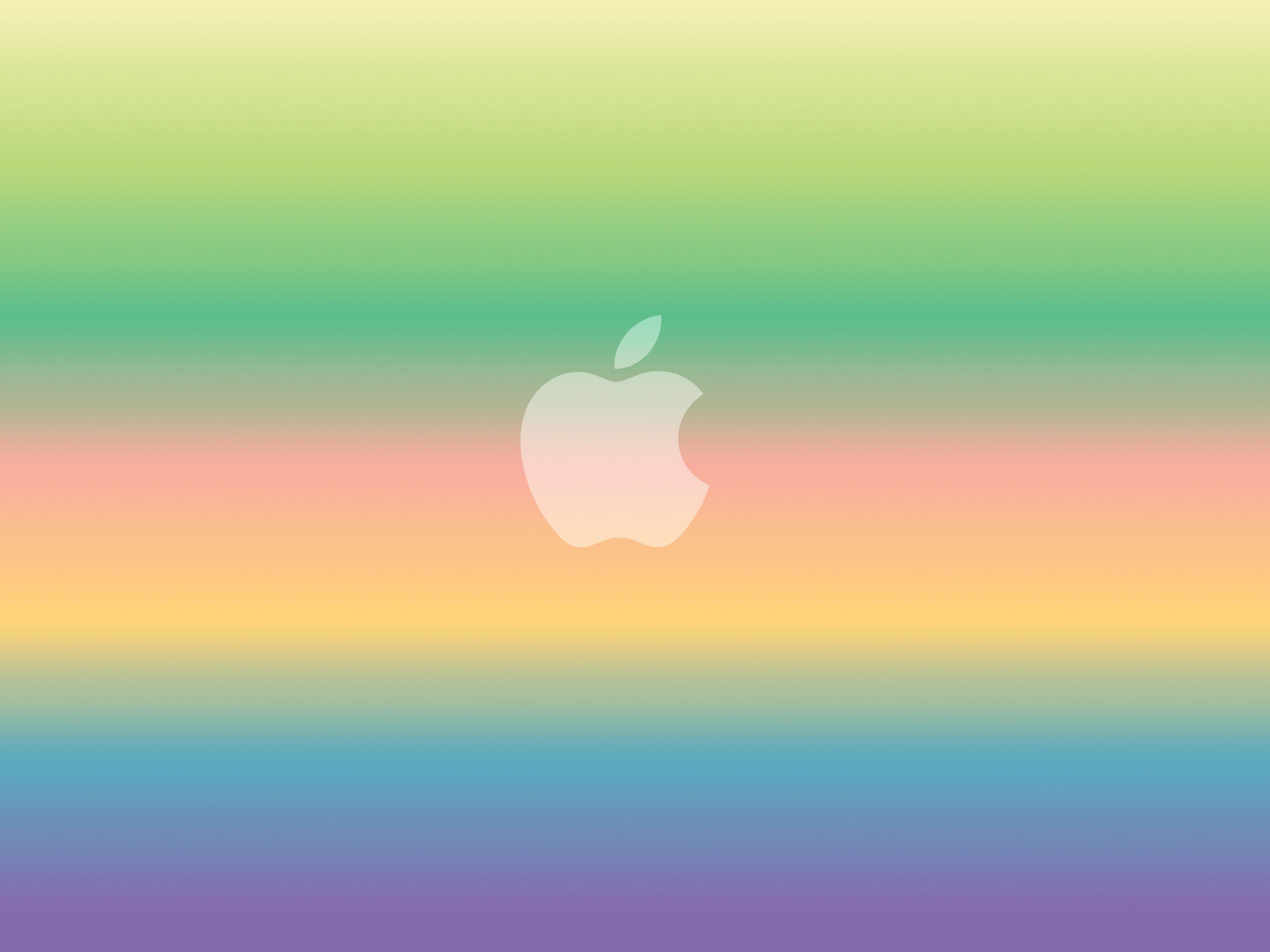 rainbow apple wallpaper