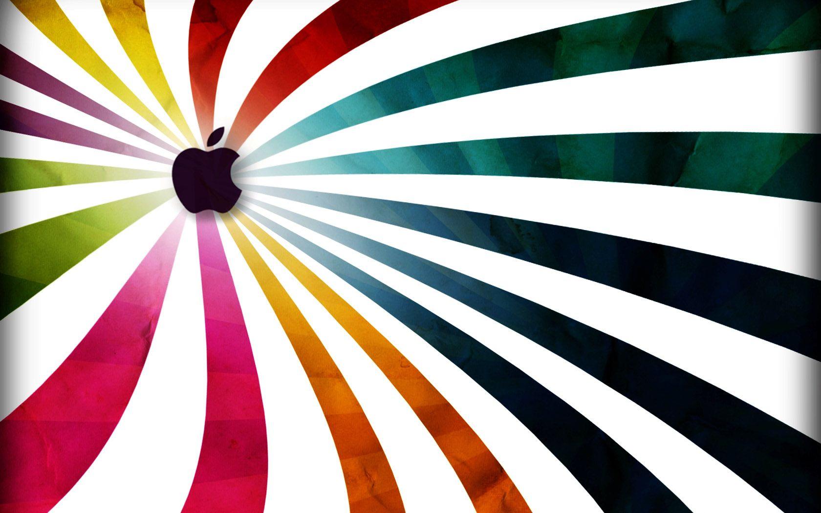 1680x1050 Apple Rainbow Wallpaper Background On Wallpaper Hd