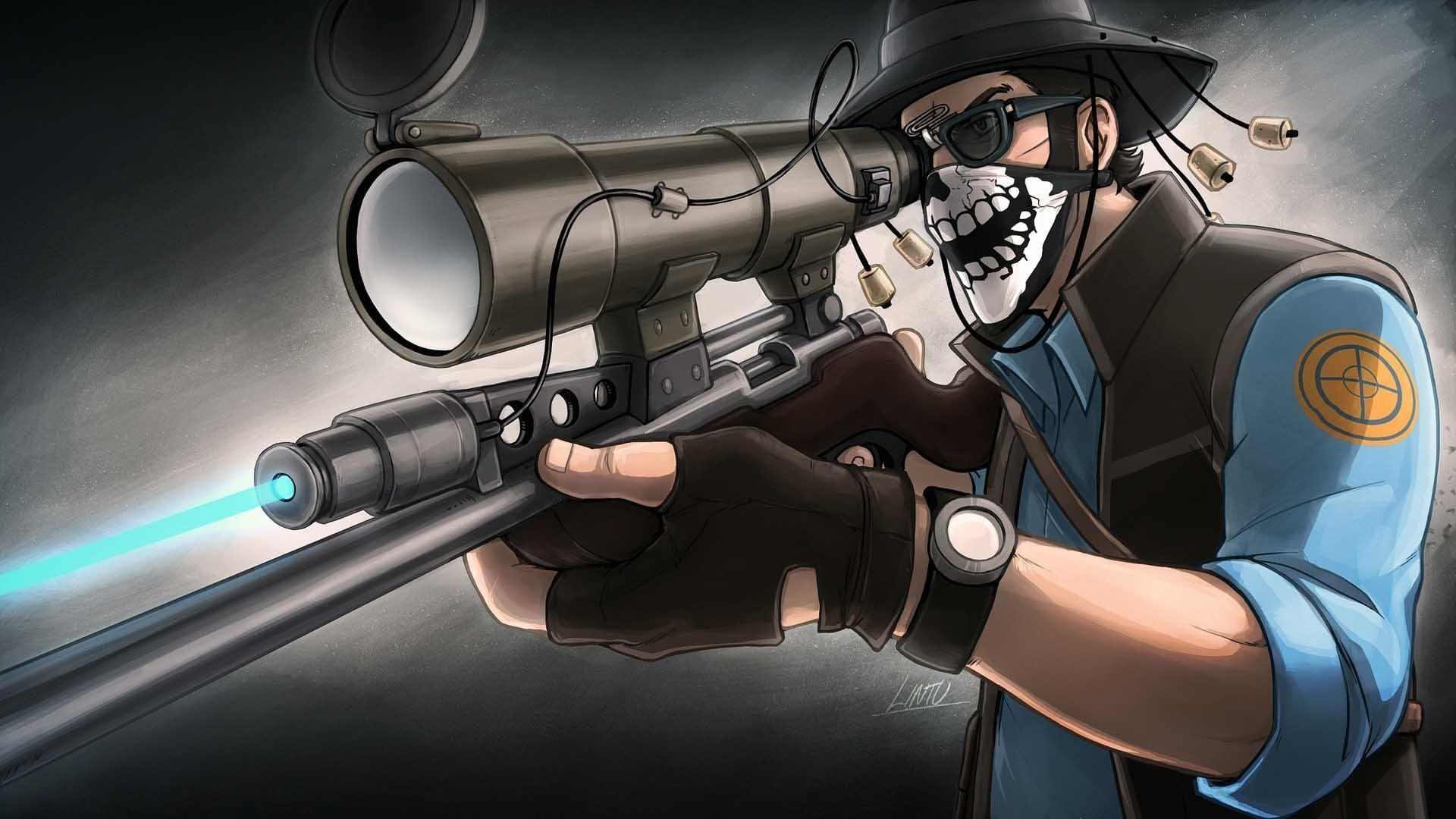 1920x1080 Guns weapons team fortress 2 sniper tf2 wallpaper
