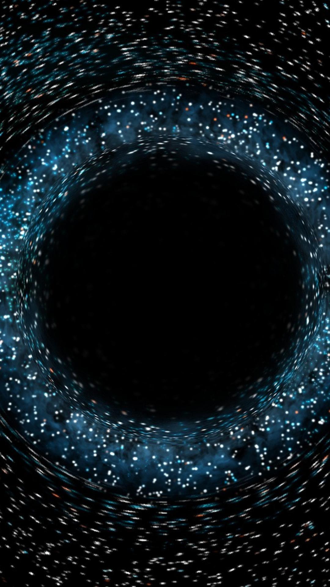 1080x1920 Black hole digital art outer space stars wallpaper