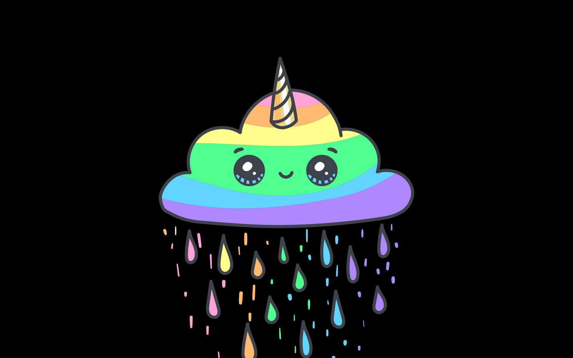 1920x1200 Download wallpaper 1920x1200 cloud, unicorn, rainbow, cute