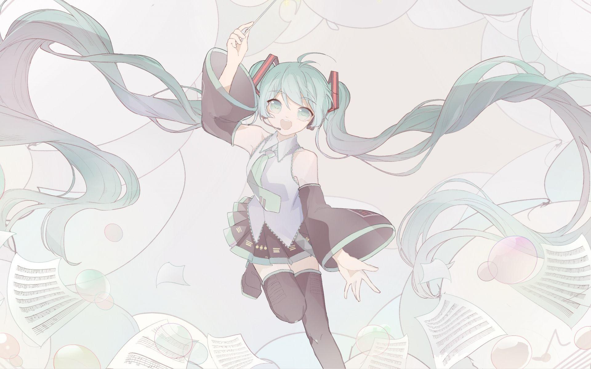 1920x1200 Download Cute, anime girl, vocaloid, hatsune miku wallpaper