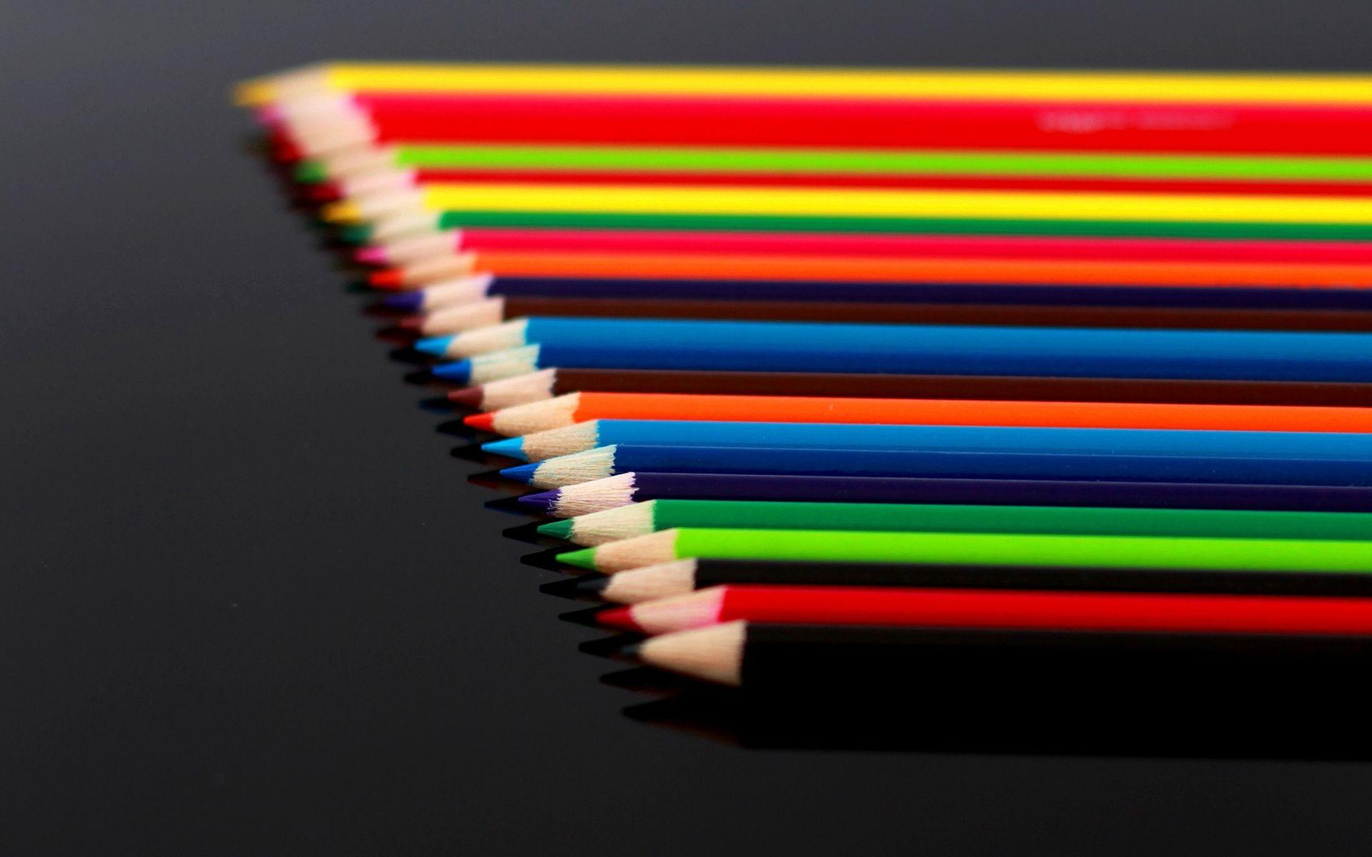 1920x1200 Colored Pencil Macro Wallpaper HD / Desktop and Mobile Background
