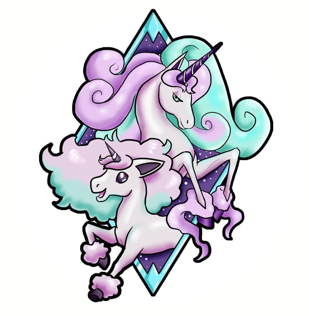 1080x1102 Mathilde Colonna on Instagram: “Galarian ponyta and rapidash