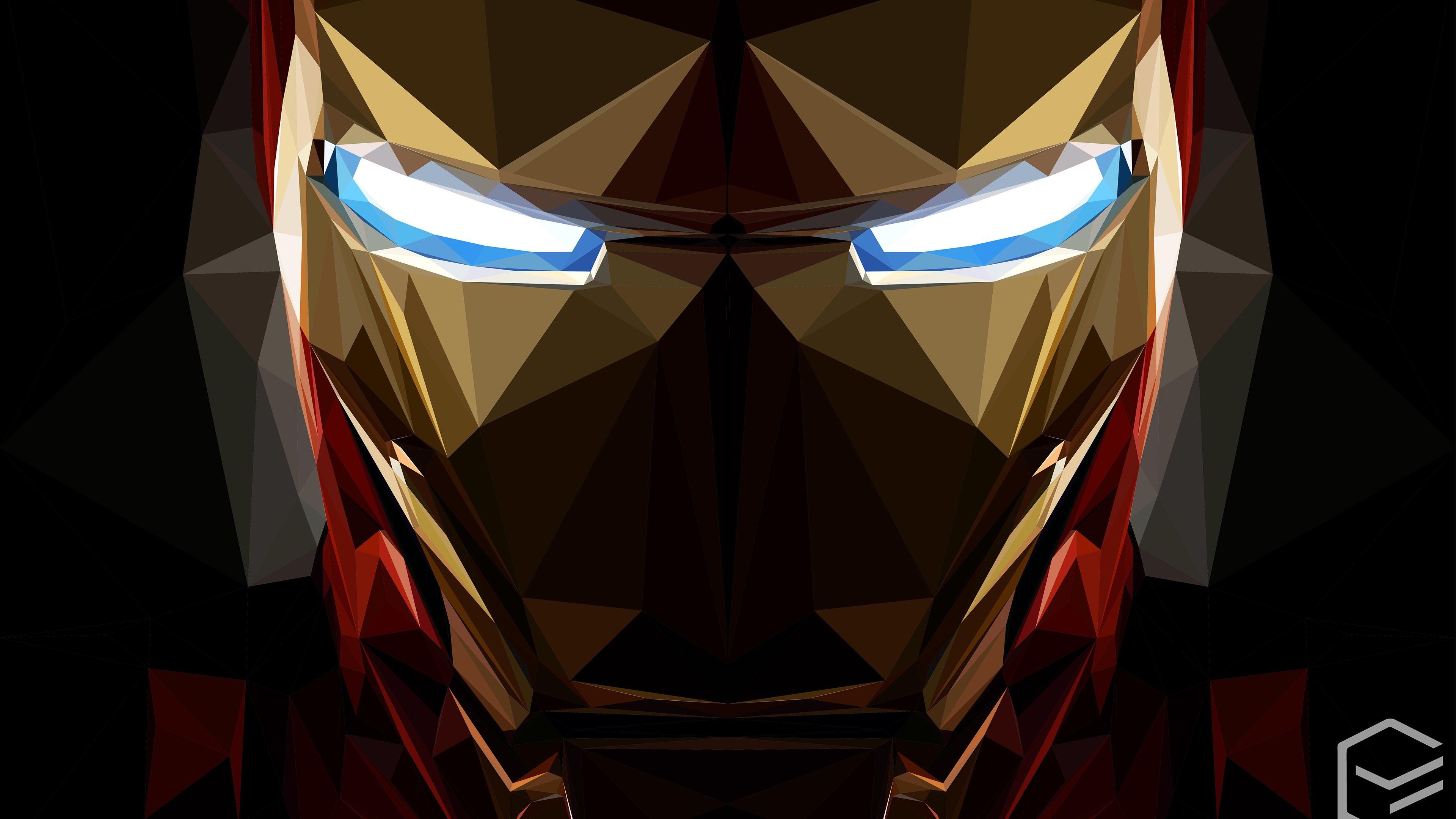 3840x2160 Wallpaper 4k Iron Man Low Poly Artwork 4k Wallpaper, Art
