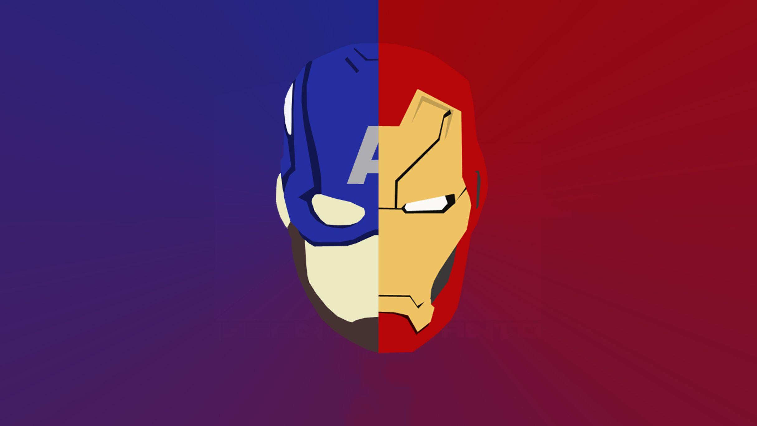 2430x1366 Iron Man And Captain America Artwork, HD Superheroes, 4k Wallpaper, Image, Background, Photo and Picture