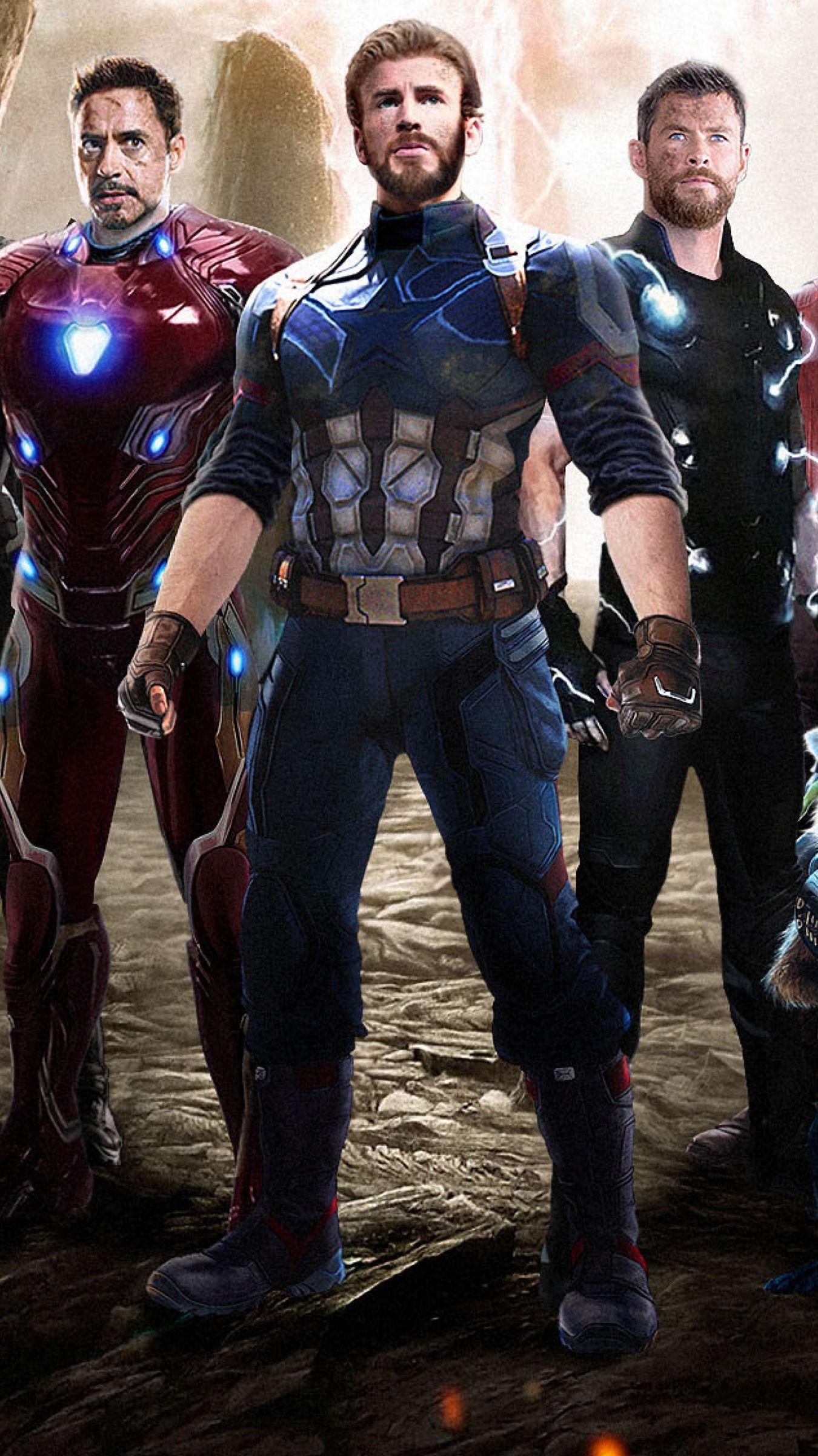 1350x2400 Download Ant Man, Captain America, Hulk, Black Panther, Thor, Iron